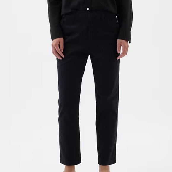 NWT Black GAP Factory Mid-Rise Downtown Khakis - Picture 2 of 14